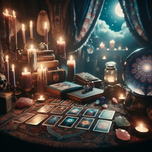 Bord med tarotkort